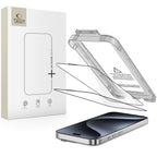 Tech-Protect Quick Set+ stiklas iPhone 15 Pro (2 vnt.) – juodas -- iPhone 15 Pro