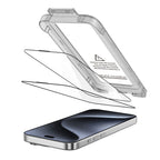 Tech-Protect Quick Set+ stiklas iPhone 15 Pro (2 vnt.) – juodas -- iPhone 15 Pro