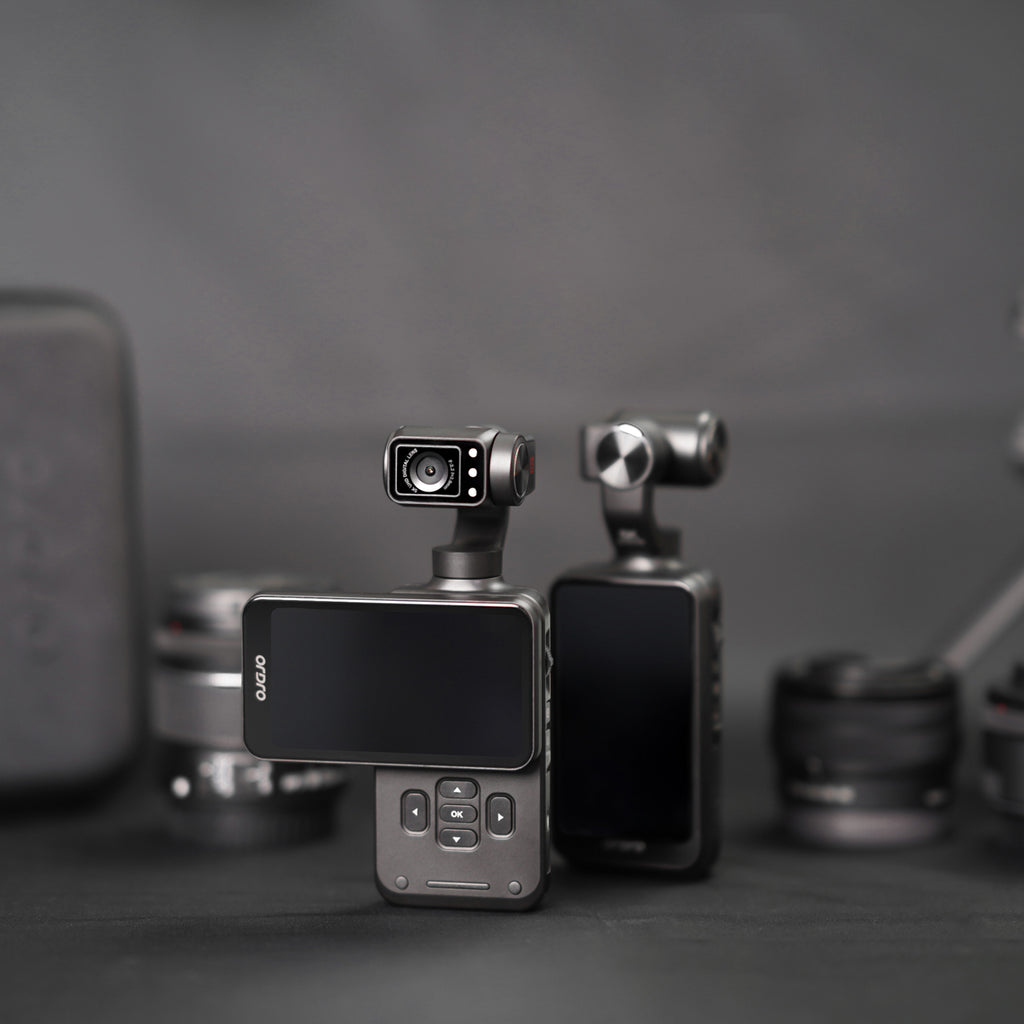 Ordro Pocket M5 3 ašies Gimbal kamera, 5K, vlogiams ir YouTube – juoda -- Cycling Accessories