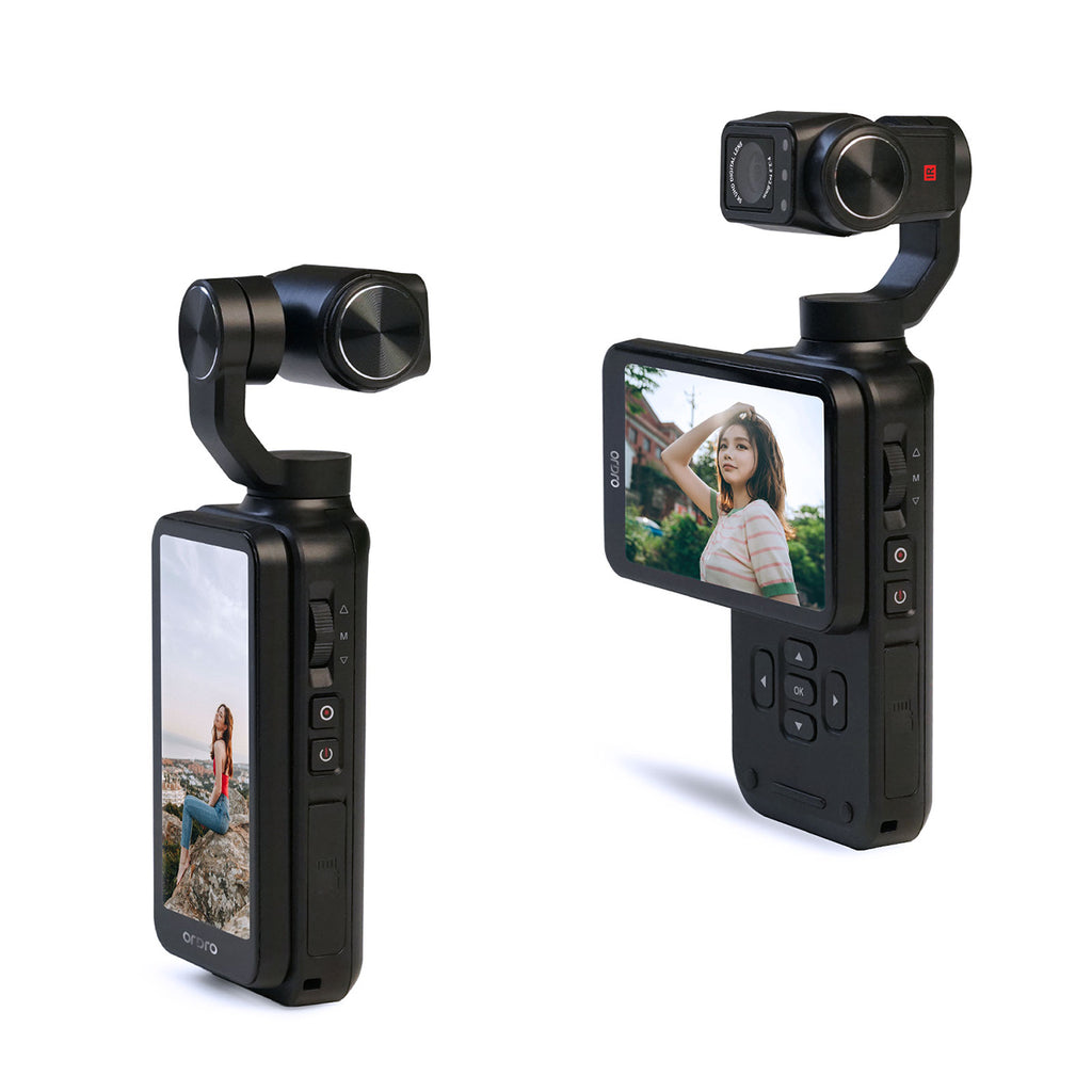 Ordro Pocket M5 3 ašies Gimbal kamera, 5K, vlogiams ir YouTube – juoda -- Cycling Accessories