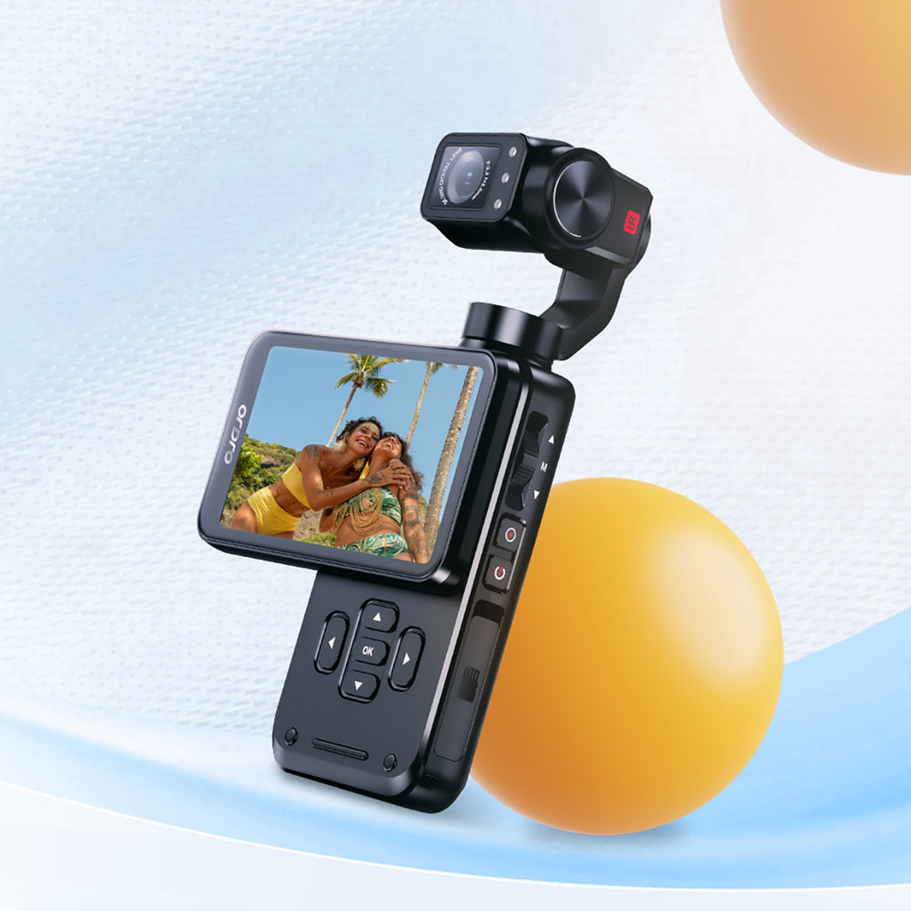 Ordro Pocket M5 3 ašies Gimbal kamera, 5K, vlogiams ir YouTube – juoda -- Cycling Accessories