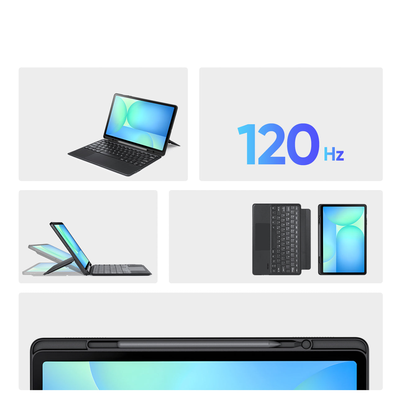Dux Ducis DK dėklas-klaviatūra Samsung Tab S10 FE+ – juodas