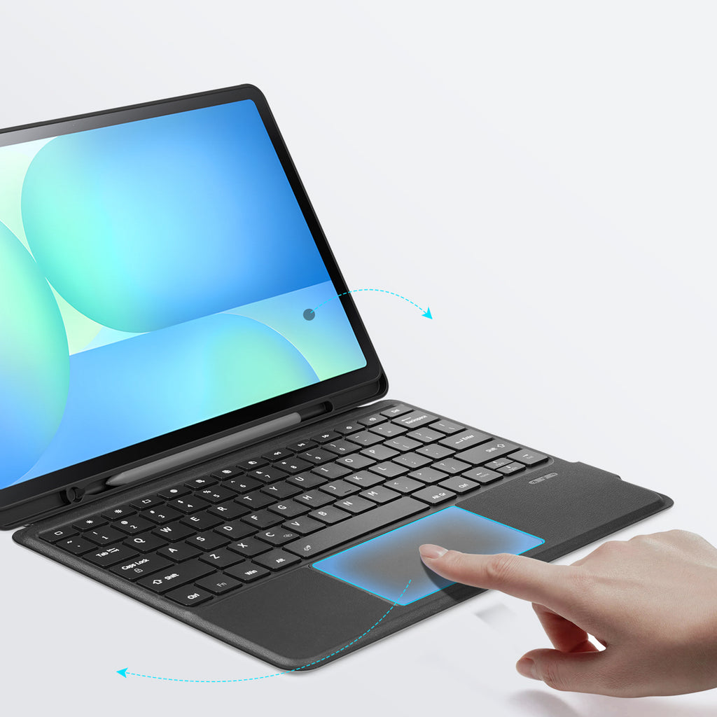 Dux Ducis DK dėklas-klaviatūra Samsung Tab S10 FE+ – juodas