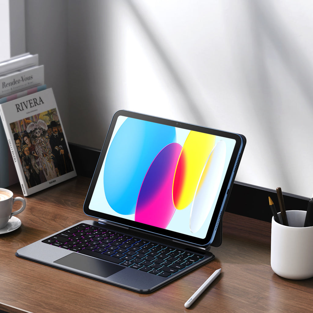 Dux Ducis (MK serijos) klaviatūros dėklas skirtas iPad 10" (2022) iPad 11" (2025) - juodas