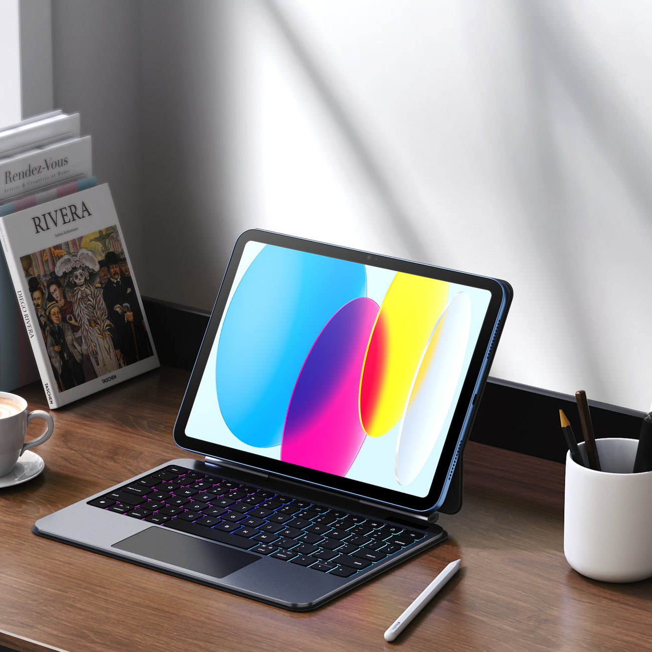 Dux Ducis (MK serijos) klaviatūros dėklas skirtas iPad 10" (2022) iPad 11" (2025) - juodas