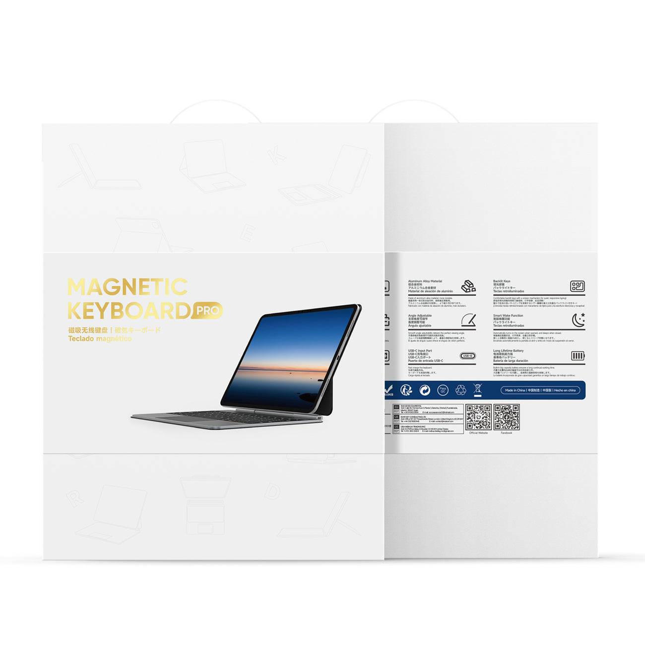 Dux Ducis (MK serijos) klaviatūros dėklas, skirtas iPad Pro 13" (2024) - juodas