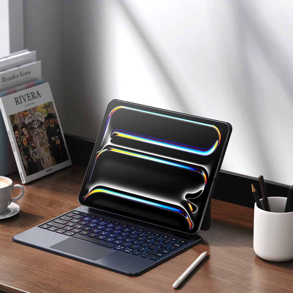 Dux Ducis (MK serijos) klaviatūros dėklas, skirtas iPad Pro 13" (2024) - juodas