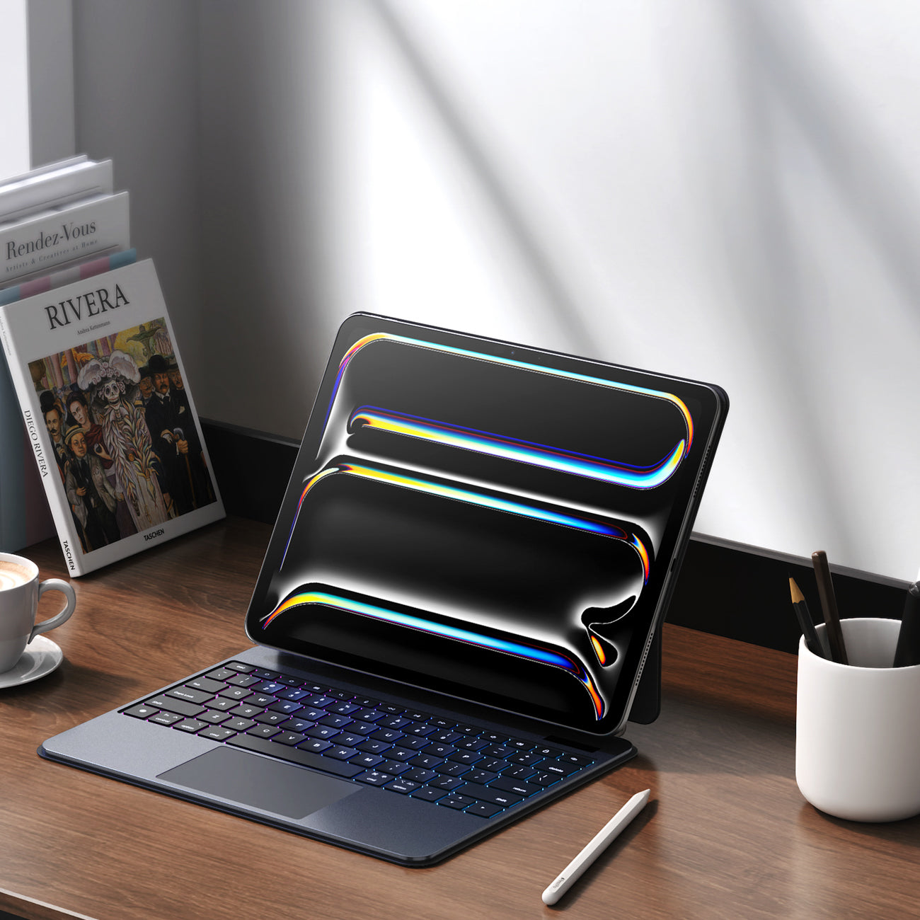 Dux Ducis (MK serijos) klaviatūros dėklas, skirtas iPad Pro 13" (2024) - juodas