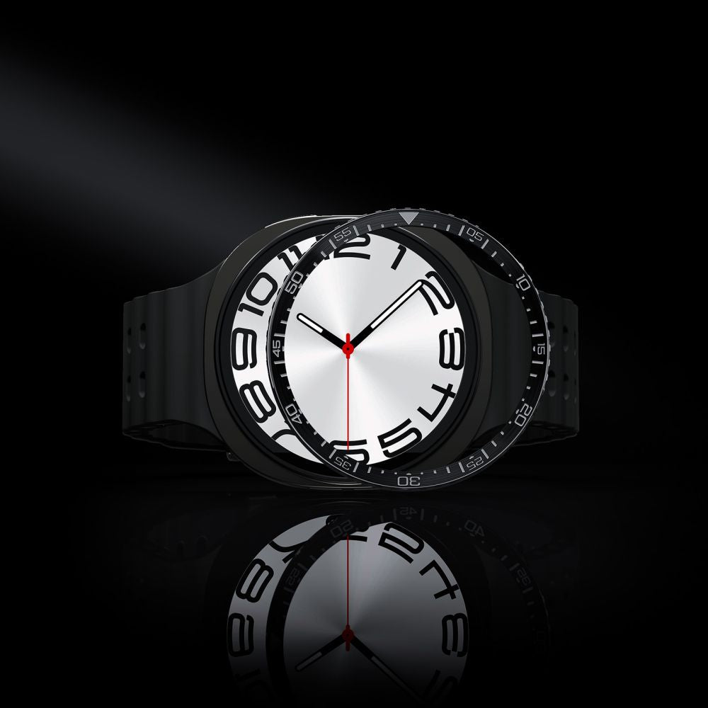 Spigen Bezel Tune naro dangtelis, skirtas Samsung Galaxy Watch 8 44mm - juodas