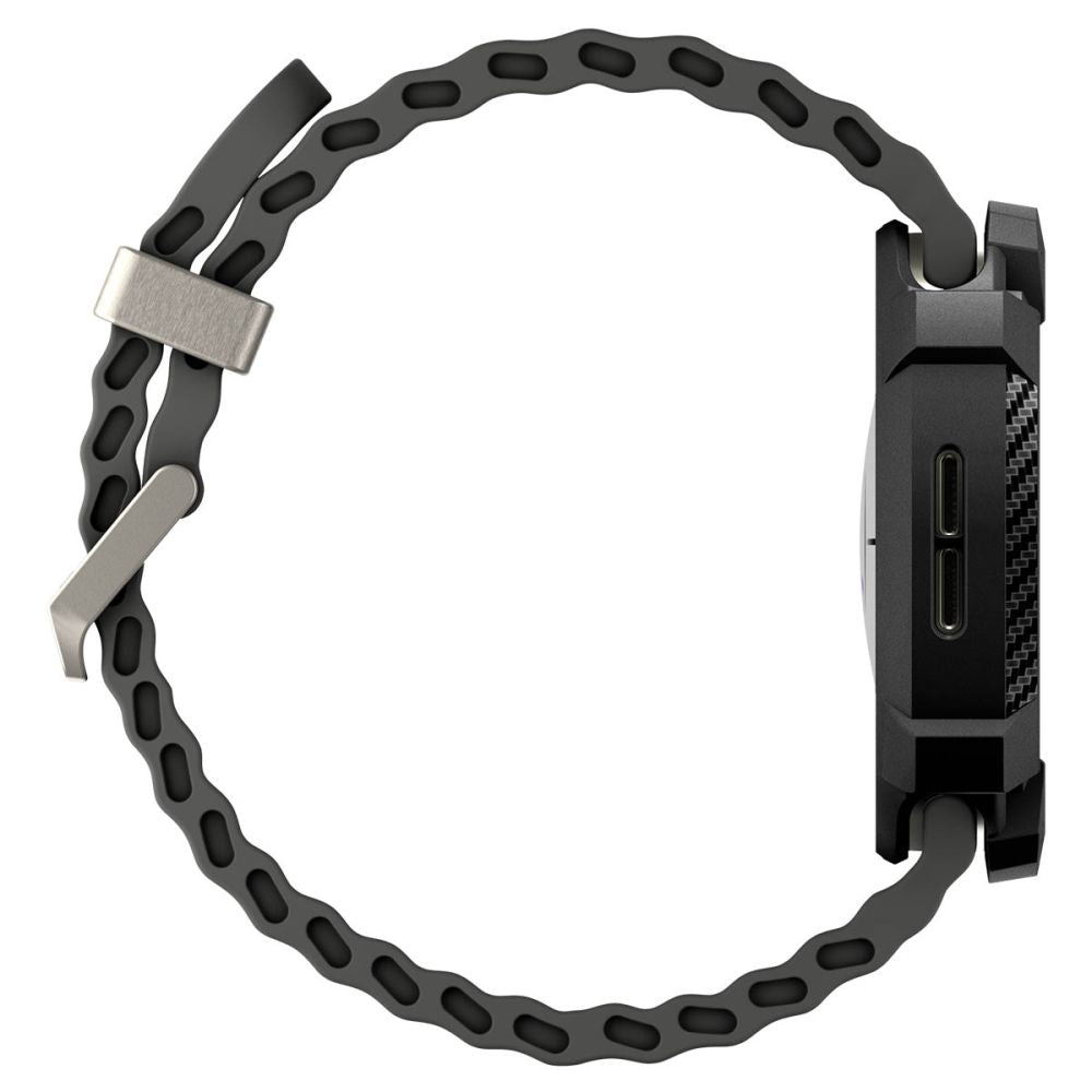 Spigen Rugged Armor dėklas Galaxy Watch 8 40 mm – juodas -- Samsung Galaxy Watch 8 40mm
