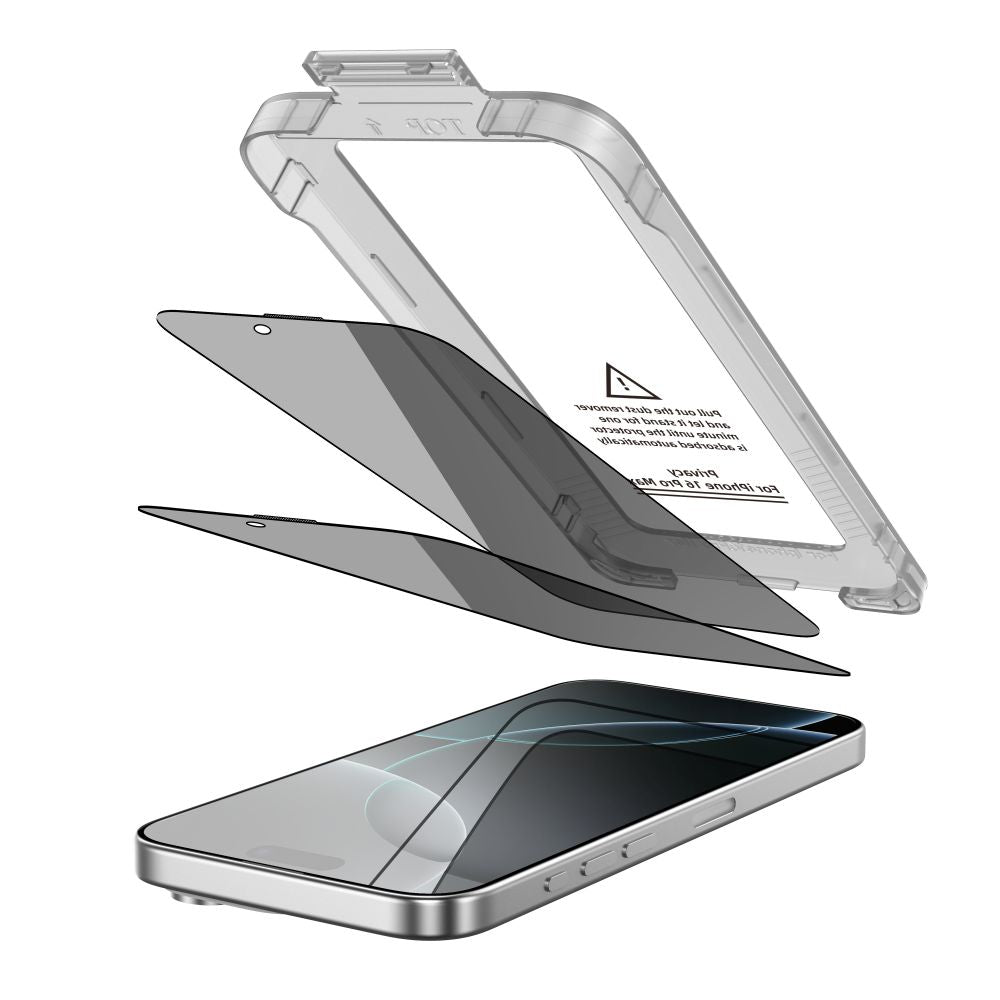 Privatumo grūdintas stiklas iPhone 16 Pro (2 vnt.) -- iPhone 16 Pro