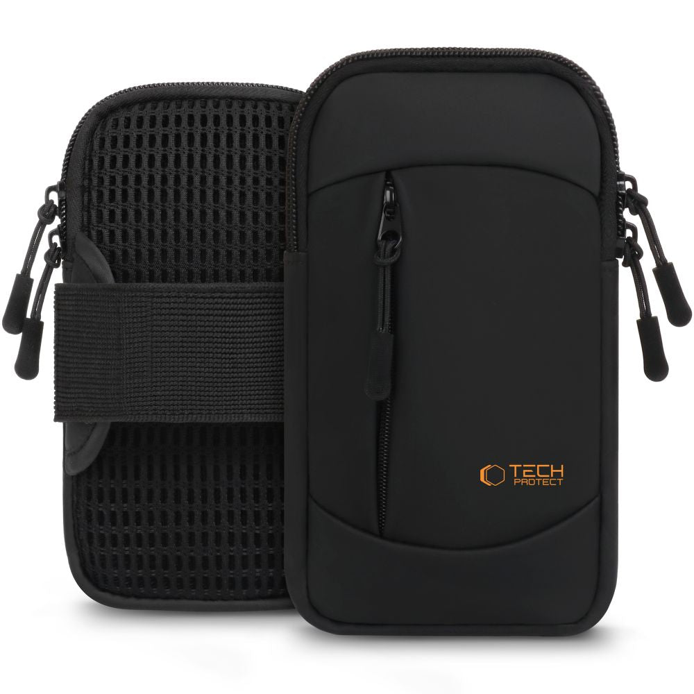 Tech-Protect M6 Universal Sport Armband - juoda ir oranžinė -- Cycling Accessories