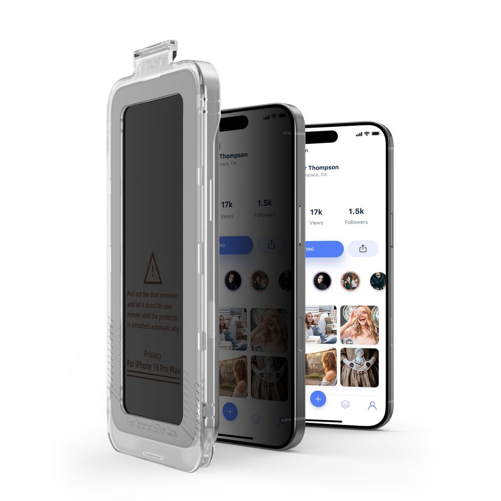 Tech-Protect Spy+ privatumo stiklas iPhone 16 Pro Max (2 vnt.) -- iPhone 16 Pro Max
