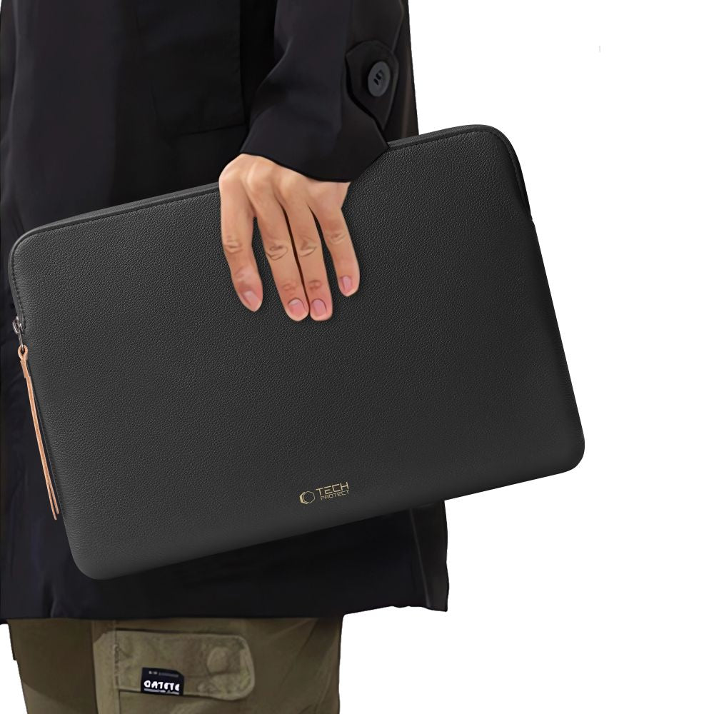Tech-Protect Fleece nešiojamojo kompiuterio dėklas 15-16 - Juodas -- Laptop Bags