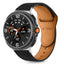 Tech-Protect Leatherfit dirželis, skirtas Samsung Galaxy Watch 40/44/46 mm – juodas -- Samsung Galaxy Watch 40