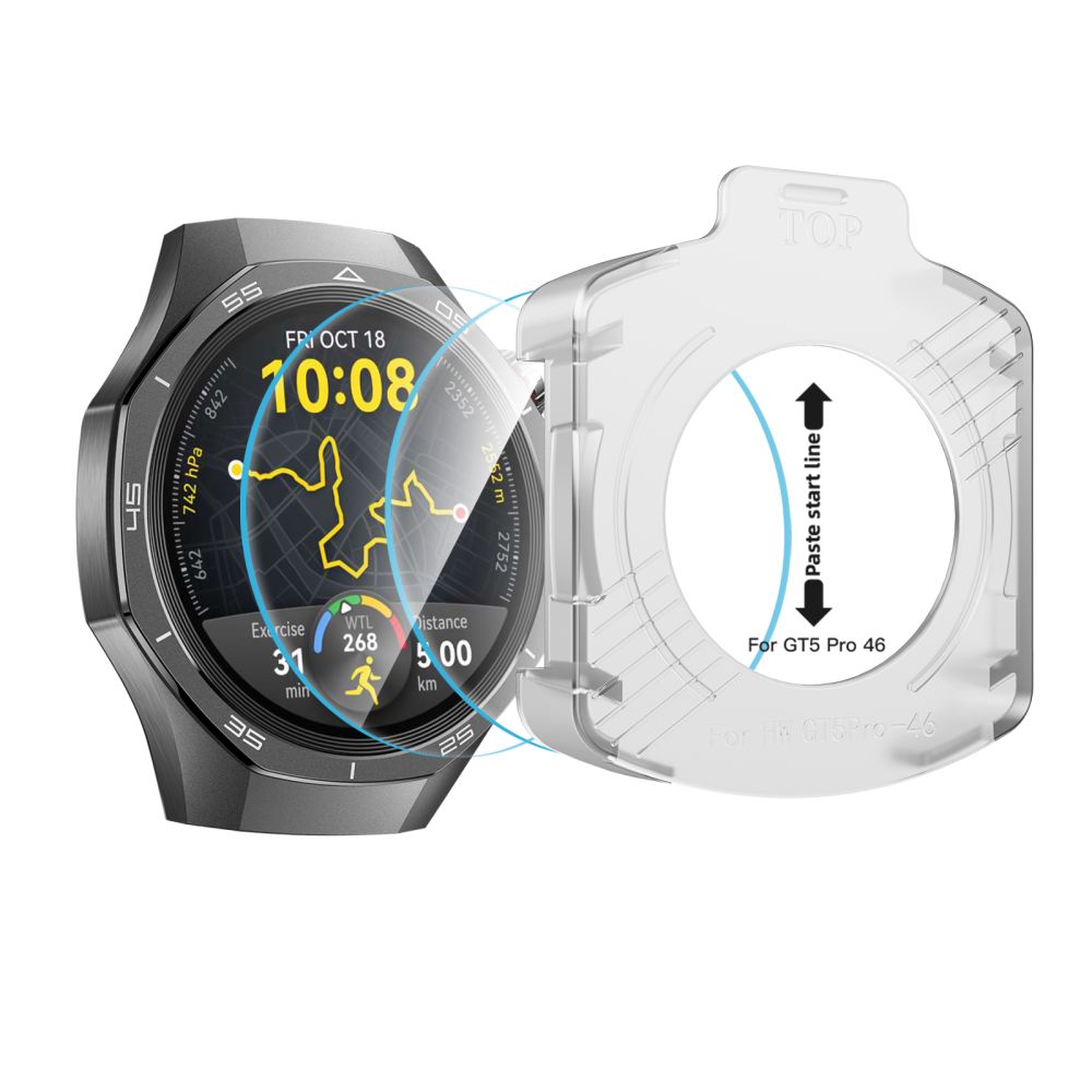 Tech-Protect Easy Set+ stiklas Huawei Watch GT 5 Pro 46 mm (2 vnt.) -- Huawei Watch GT 5 Pro (46mm)