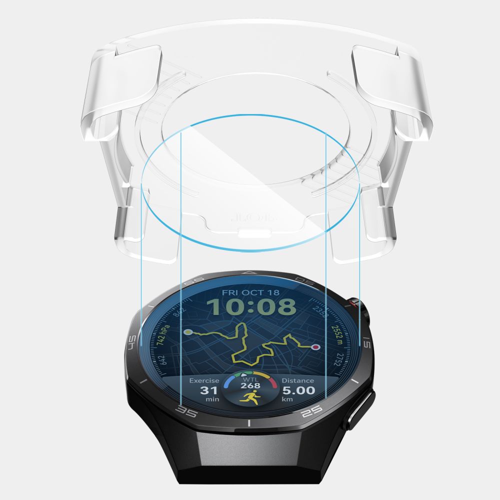 Tech-Protect Easy Set+ stiklas Huawei Watch GT 5 Pro 46 mm (2 vnt.) -- Huawei Watch GT 5 Pro (46mm)