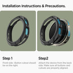 Spigen Liquid Air dėklas Galaxy Watch 8 40mm – juodas -- Samsung Galaxy Watch 8 40mm