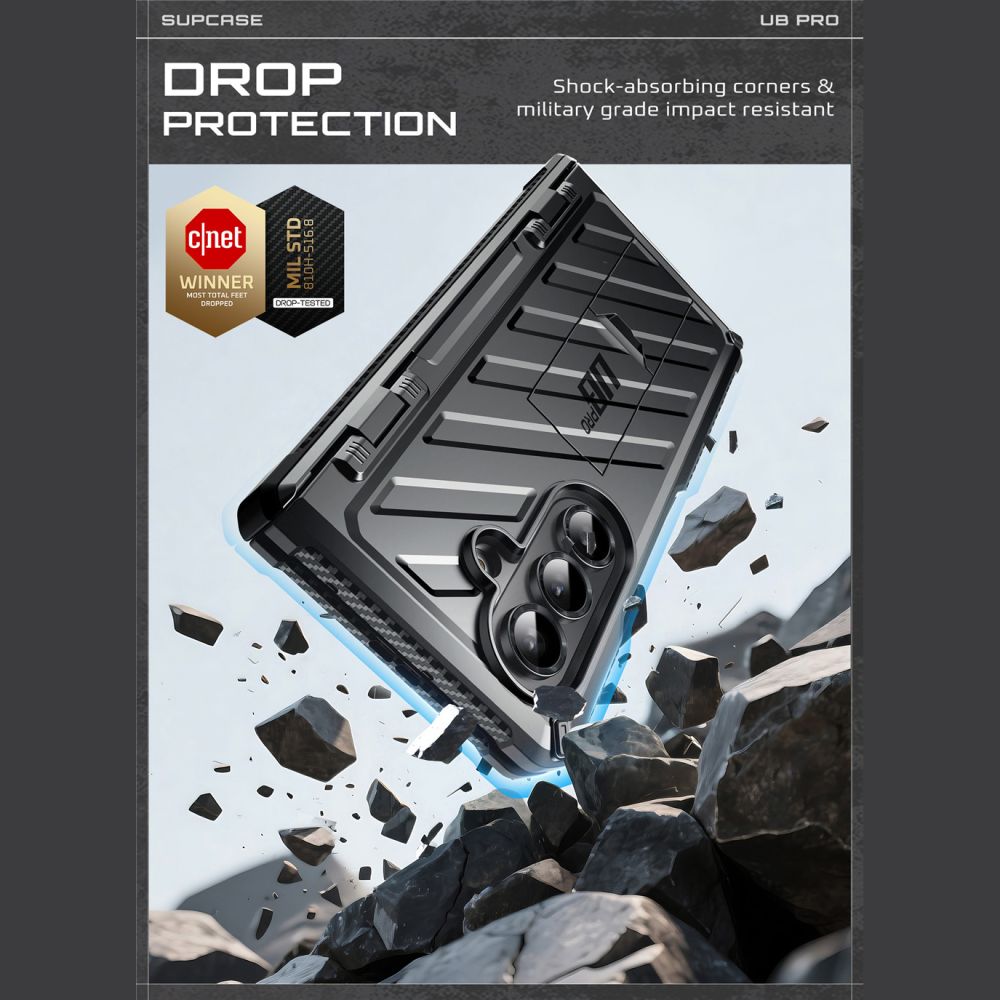 Supcase Unicorn Beetle Pro dėklas Galaxy Z Fold 7 – juodas