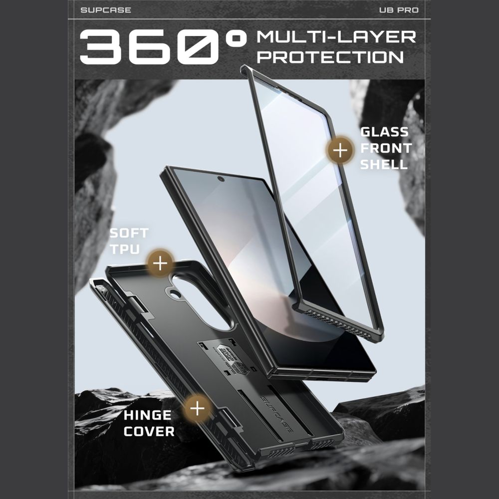 Supcase Unicorn Beetle Pro dėklas Galaxy Z Fold 7 – juodas