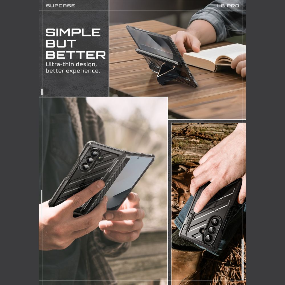 Supcase Unicorn Beetle Pro dėklas Galaxy Z Fold 7 – juodas