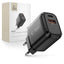 Tech-Protect NCA30 PD 30W / QC3.0 USB-A / USB-C sieninis įkroviklis - juodas -- Cell phone chargers