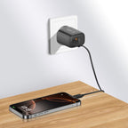 Tech-Protect NCA20 PD 20W / QC3.0 USB-A / USB-C sieninis įkroviklis - juodas -- Cell phone chargers