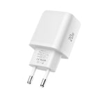 Tech-Protect NCA20 PD 20W QC3.0 USB-A / USB-C sieninis įkroviklis + USB-C / USB-C laidas 100cm - baltas -- Cell phone...