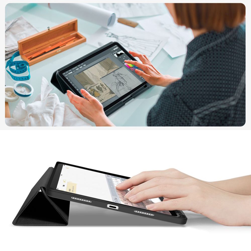 Tech-Protect SC Pen Canvas iPad 10.9 colių dėklas 10 / 2022 / 11" 11 / 2025 - juodas