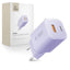 Tech-Protect NCM33 PD 33W QC3.0 USB-C / USB-C sieninis įkroviklis - violetinis -- Cell phone chargers
