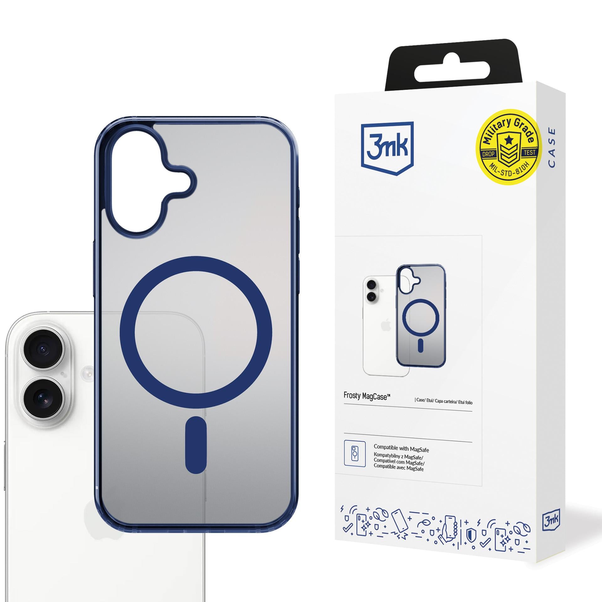 3mk Frosty MagCase, skirtas iPhone 17 - mėlynas -- iPhone 17