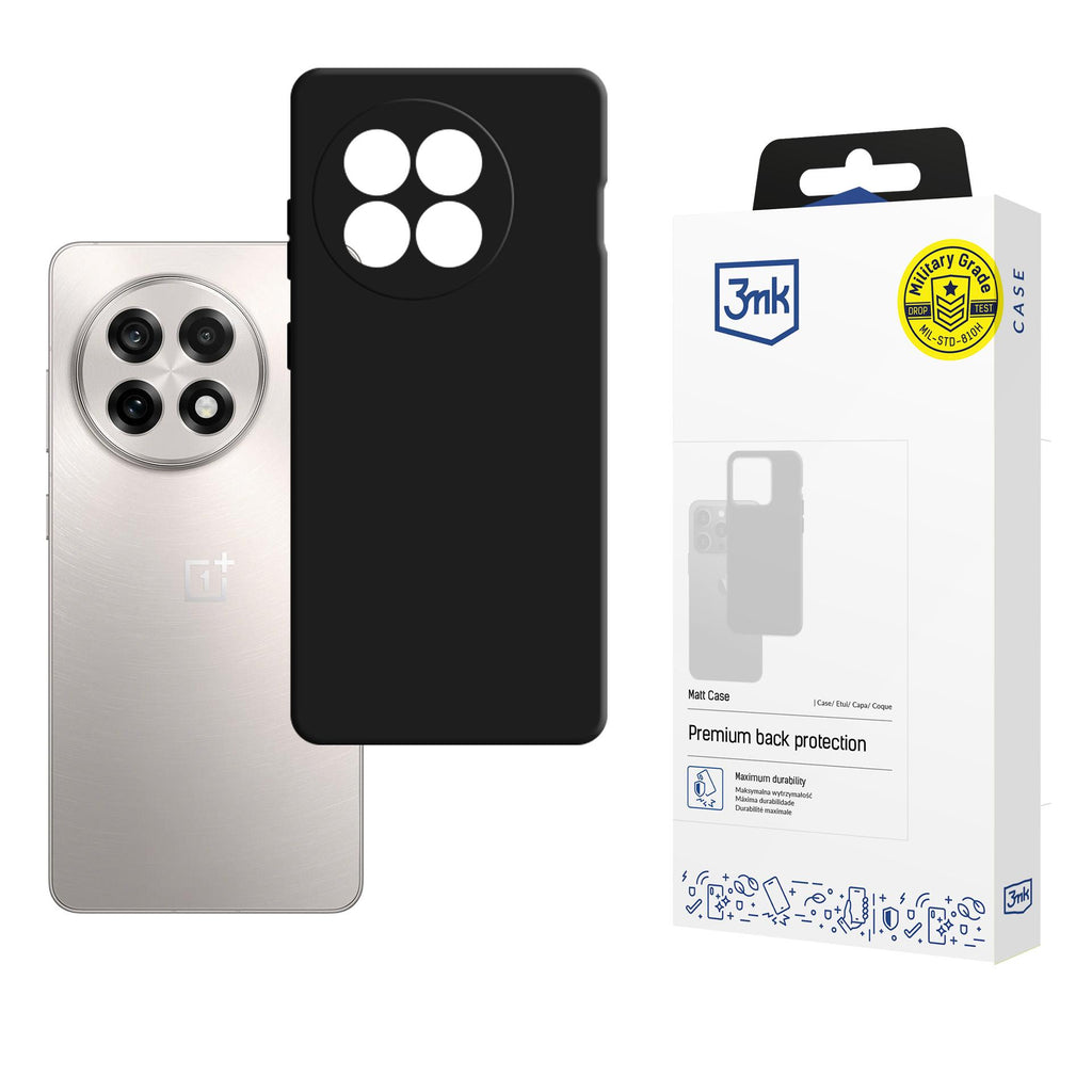 3mk matinis dėklas, skirtas OnePlus 13R/ACE 5 – matinis juodas -- OnePlus 13R