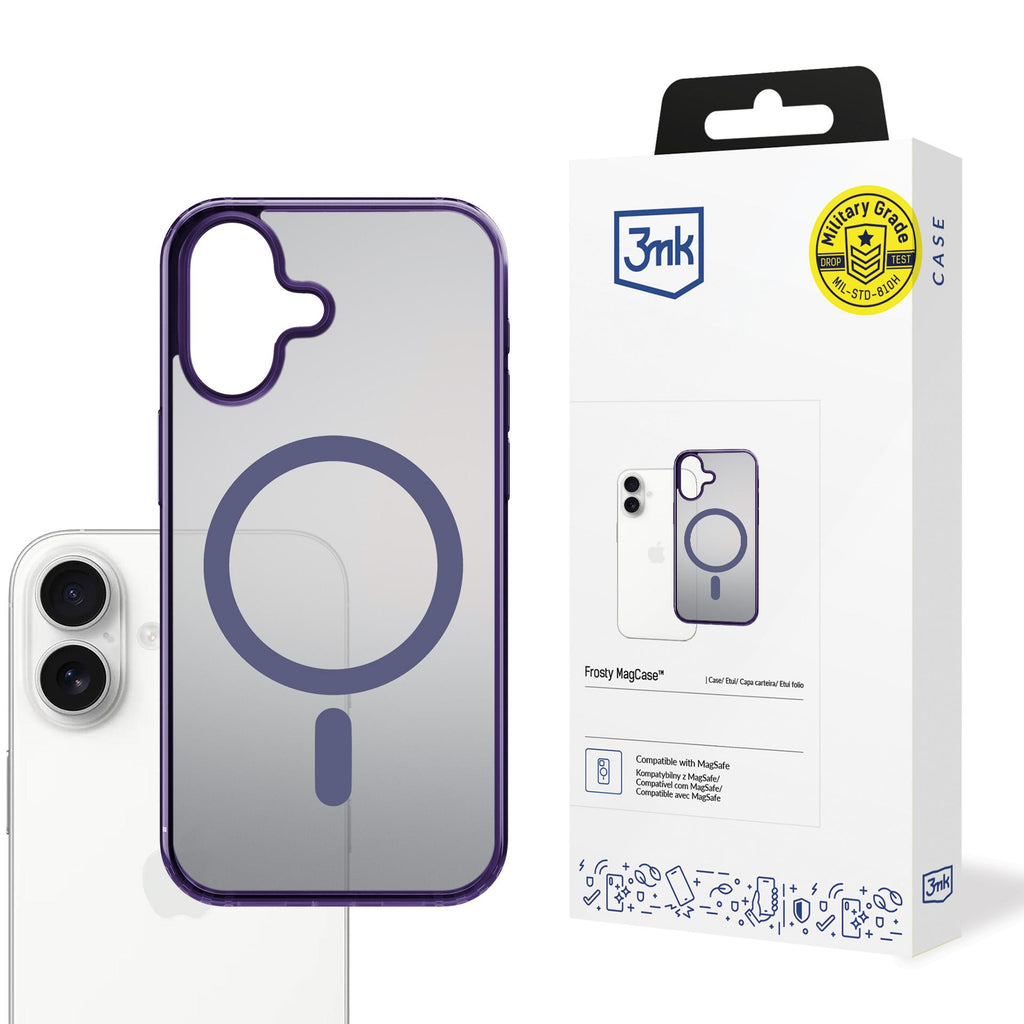 3mk Frosty MagCase skirtas iPhone 17 - Violetinis -- iPhone 17