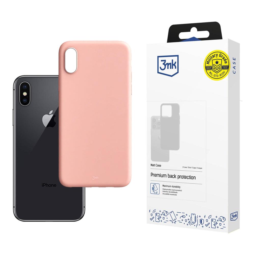 3mk matinis dėklas, skirtas Apple iPhone Xs Max - Matte Pink -- iPhone XS Max