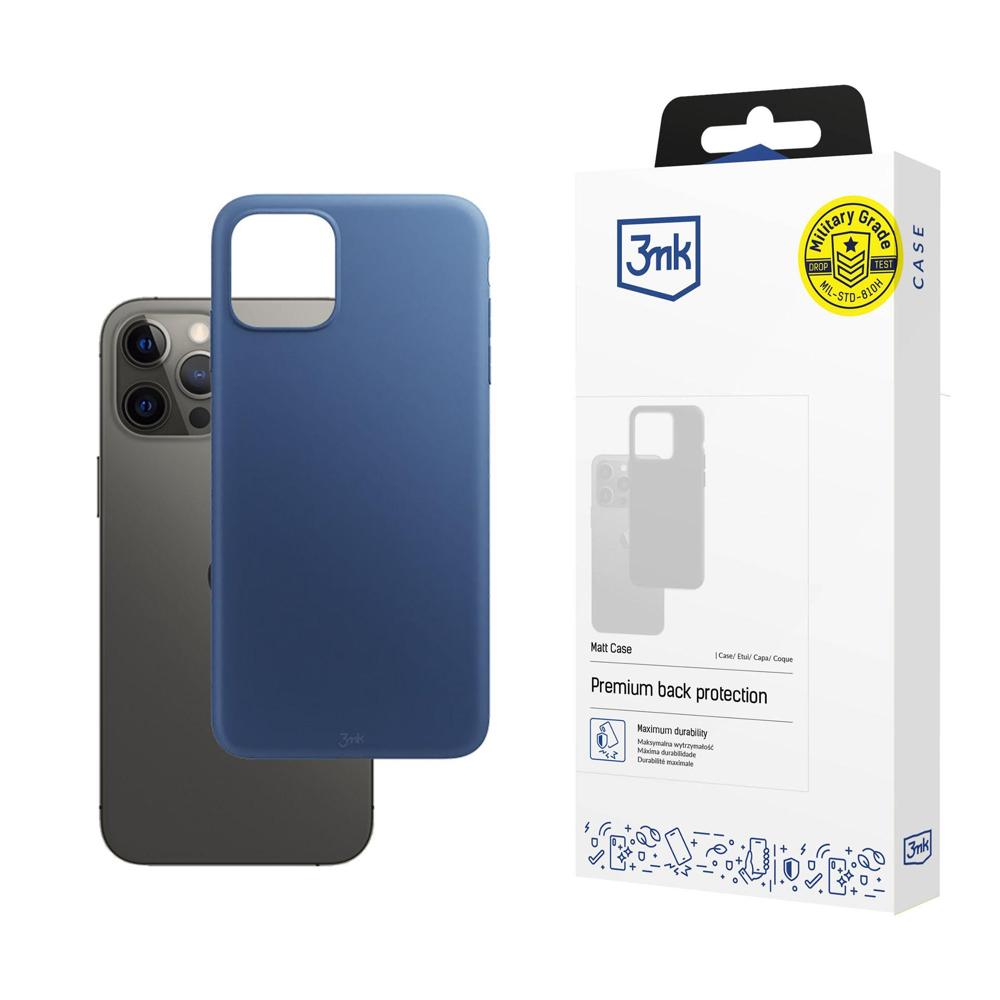 3mk matinis dėklas, skirtas iPhone 12 Pro Max – matinė mėlyna -- iPhone 12 Pro Max