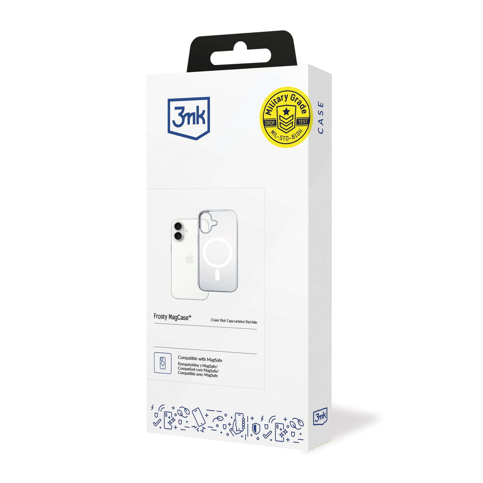 3mk Frosty MagCase, skirtas iPhone 17 - baltas