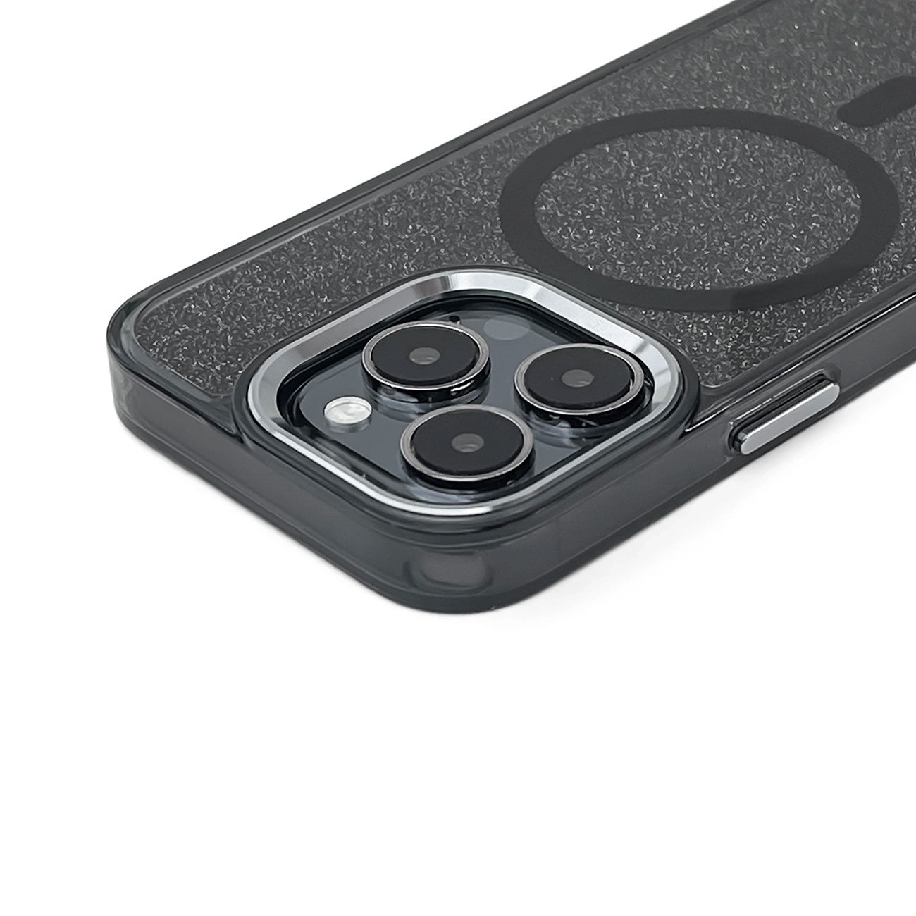 MagSafe blizgus dėklas iPhone 17 Pro Max – juodas