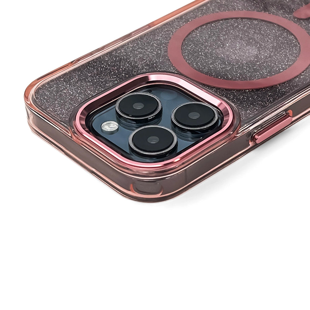 Blizgus MagSafe dėklas iPhone 17 Pro – rožinis -- iPhone 17 Pro Max