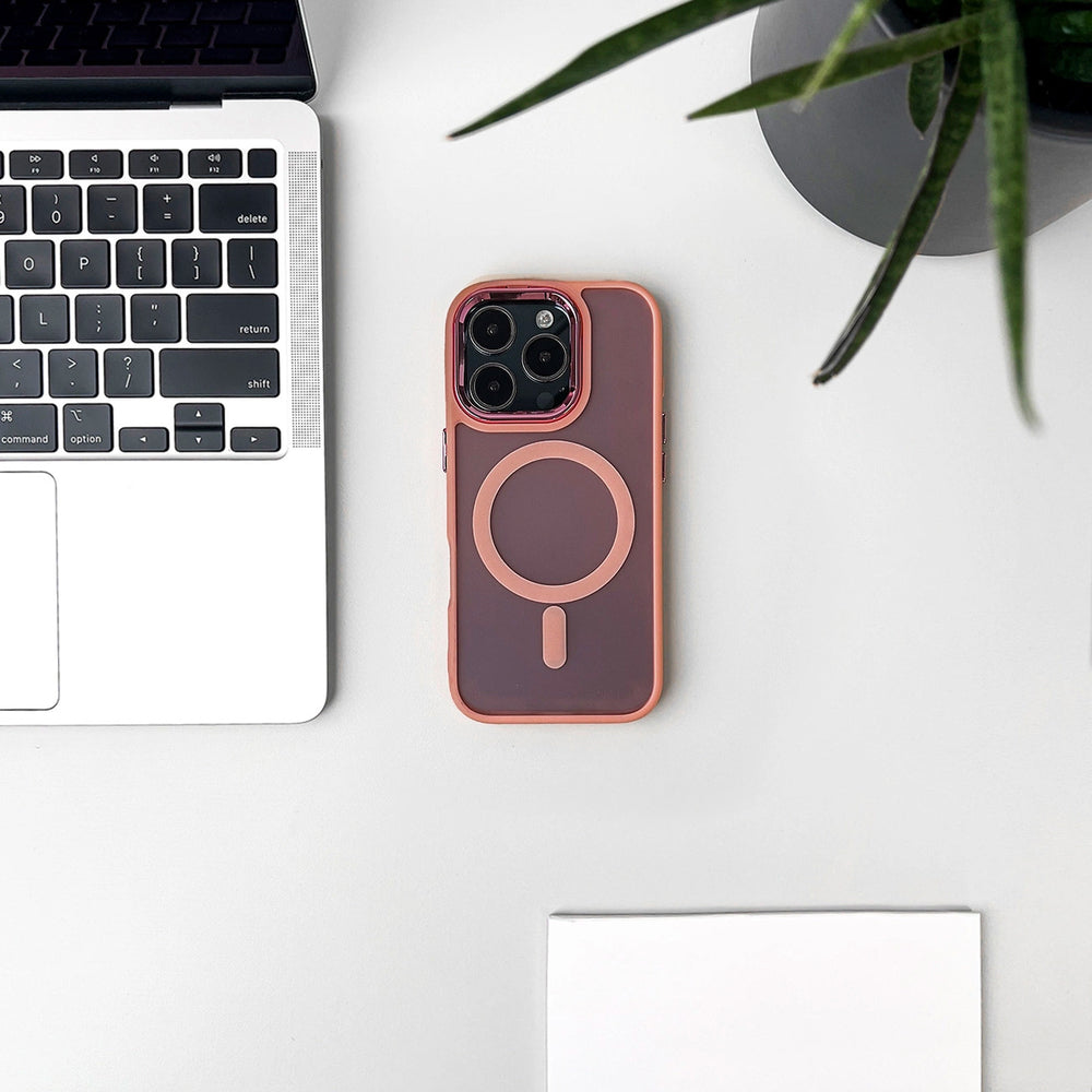 Blizgus MagSafe dėklas iPhone 17 Pro – rožinis -- iPhone 17 Pro Max