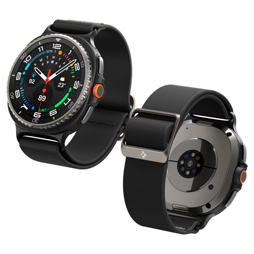 Spigen Fit Lite dirželis, skirtas Samsung Galaxy Watch 40/44/46 mm – juodas