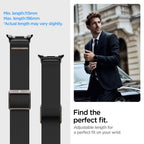 Spigen Fit Lite dirželis, skirtas Samsung Galaxy Watch 40/44/46 mm – juodas