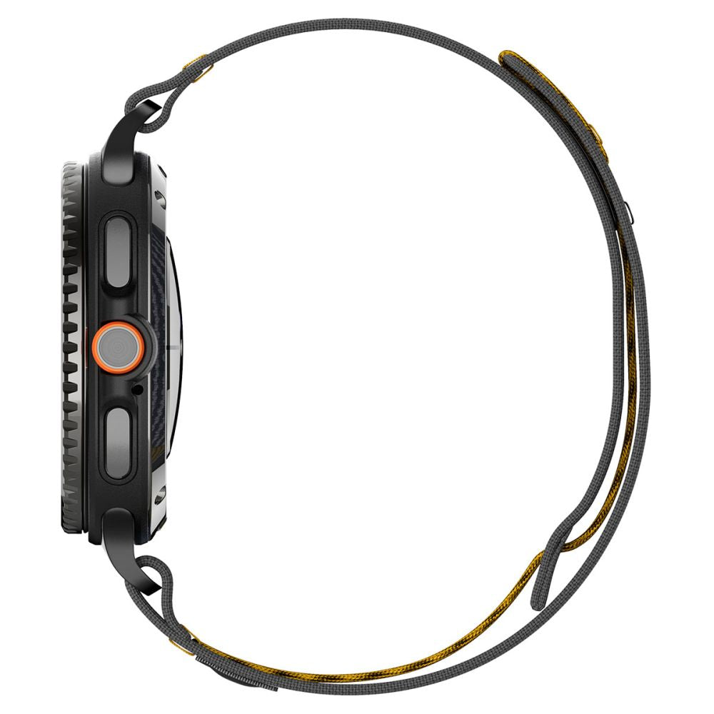 Spigen Athlex oro dirželis, skirtas Samsung Galaxy Watch 40/44/46mm – juoda ir geltona