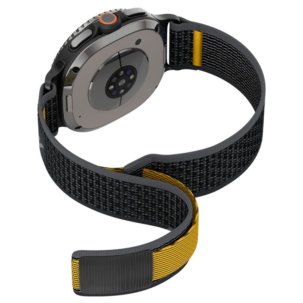 Spigen Athlex oro dirželis, skirtas Samsung Galaxy Watch 40/44/46mm – juoda ir geltona