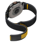 Spigen Athlex oro dirželis, skirtas Samsung Galaxy Watch 40/44/46mm – juoda ir geltona