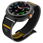 Spigen Athlex oro dirželis, skirtas Samsung Galaxy Watch 40/44/46mm – juoda ir geltona