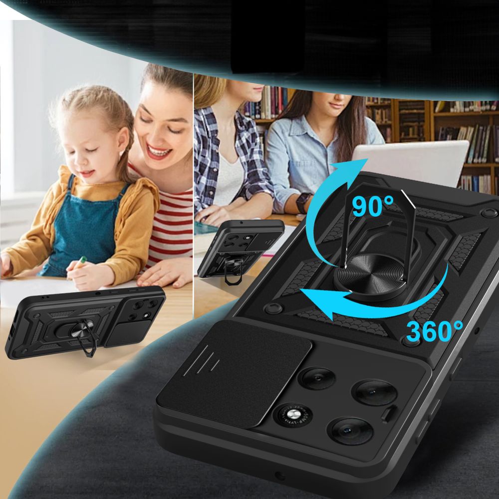 Tech-Protect „CamShield Pro“ dėklas, skirtas Motorola Moto G86 5G – juodas -- Motorola Moto G86 5G
