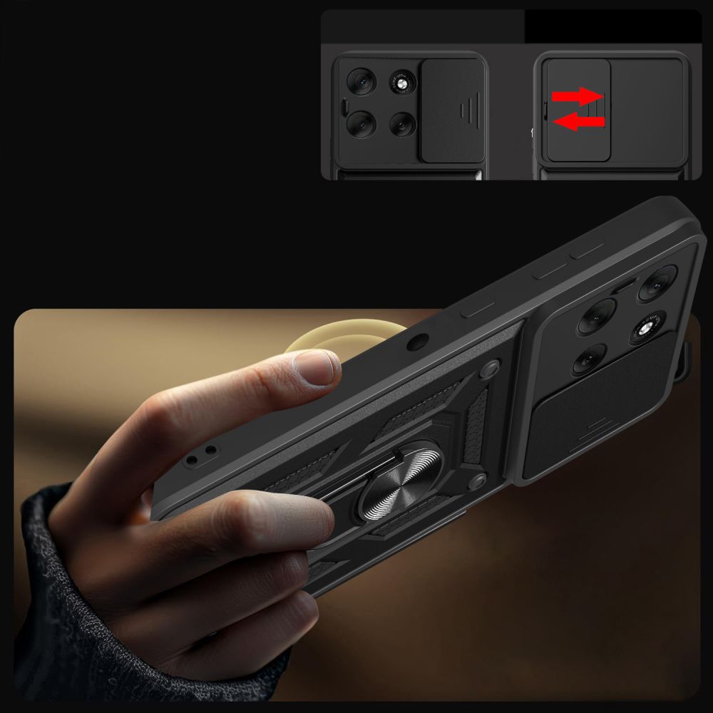 Tech-Protect „CamShield Pro“ dėklas, skirtas Motorola Moto G86 5G – juodas -- Motorola Moto G86 5G