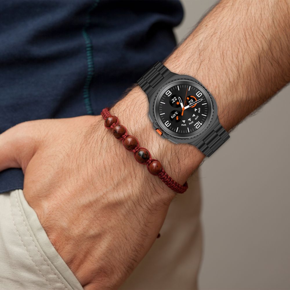 Tech-Protect nerūdijančio plieno dirželis, skirtas Samsung Galaxy Watch 40/44/46 mm – sidabrinis -- Samsung Galaxy Watch 40