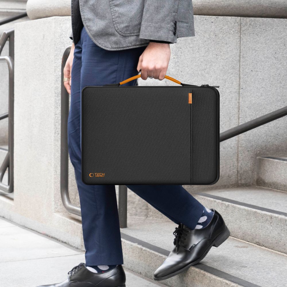 Tech-Protect Defender RS nešiojamojo kompiuterio krepšys 13-14 - Juodas -- Laptop Bags