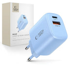 Tech-Protect NCA20 PD 20W QC3.0 USB-A / USB-C sieninis įkroviklis - mėlynas -- Cell phone chargers